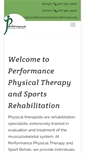 Mobile Screenshot of performancephysicaltherapy.org