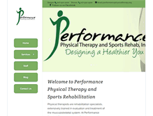 Tablet Screenshot of performancephysicaltherapy.org