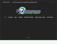 Tablet Screenshot of performancephysicaltherapy.com